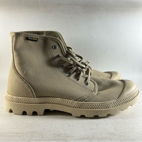 NEW Palladium Pampa Hi Ankle Boots Beige Size Men’s 9.5 Women’s 11 - Picture 1 of 8